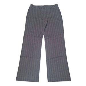 Lee Straight‎ Leg Pants Dress Slacks Just Below Waist Womens 12 Business Stripes